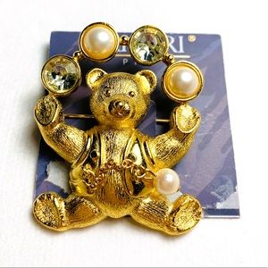 Juggling Bear Pin by Trifari